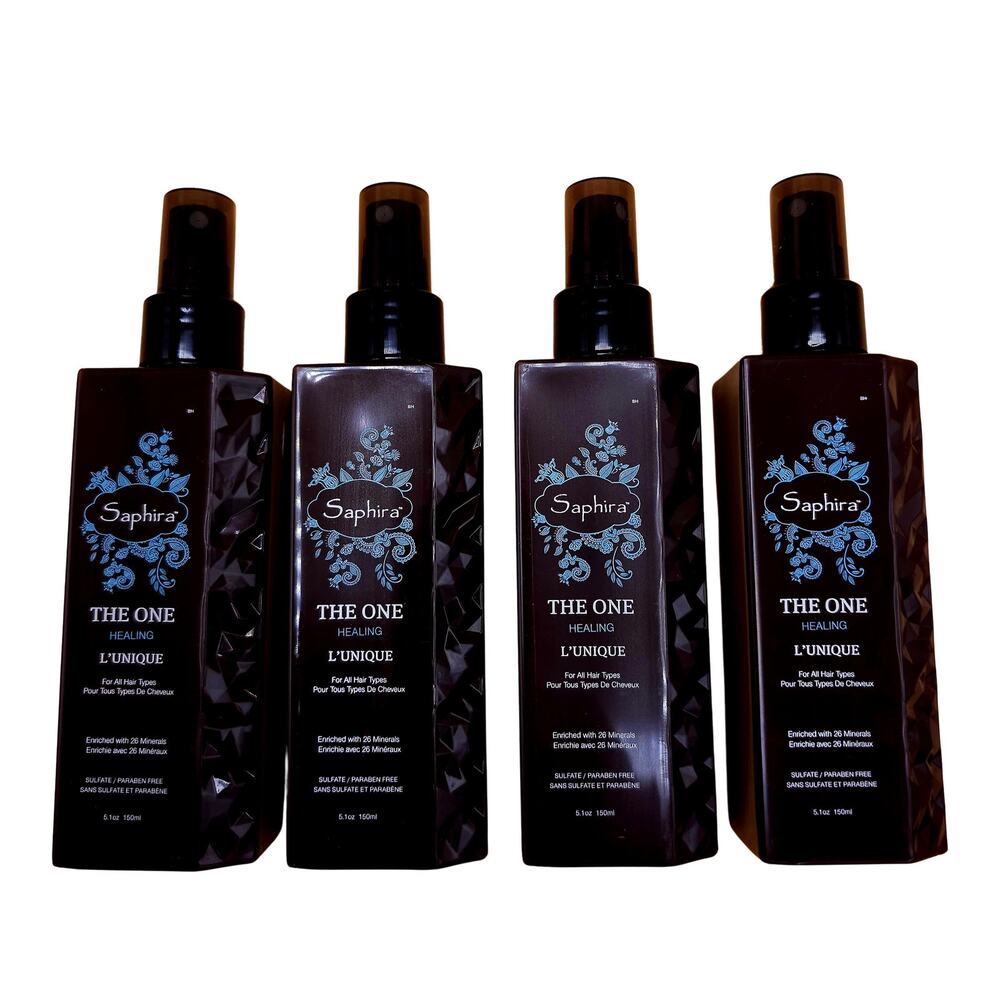 (4) Saphira The One Healing Spray All Hair Types 5.1 oz Each Dead Sea Mud + More